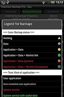 Gemini App Manager  Titanium backup  Android