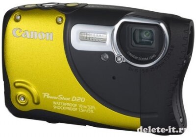 PowerShot D20 – защищённая камера с GPS в необычном корпусе 